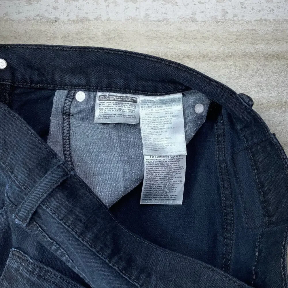 Vintage Y2K Levis Jeans 511 32x30 Slim Fit Smoke Black Wash Denim